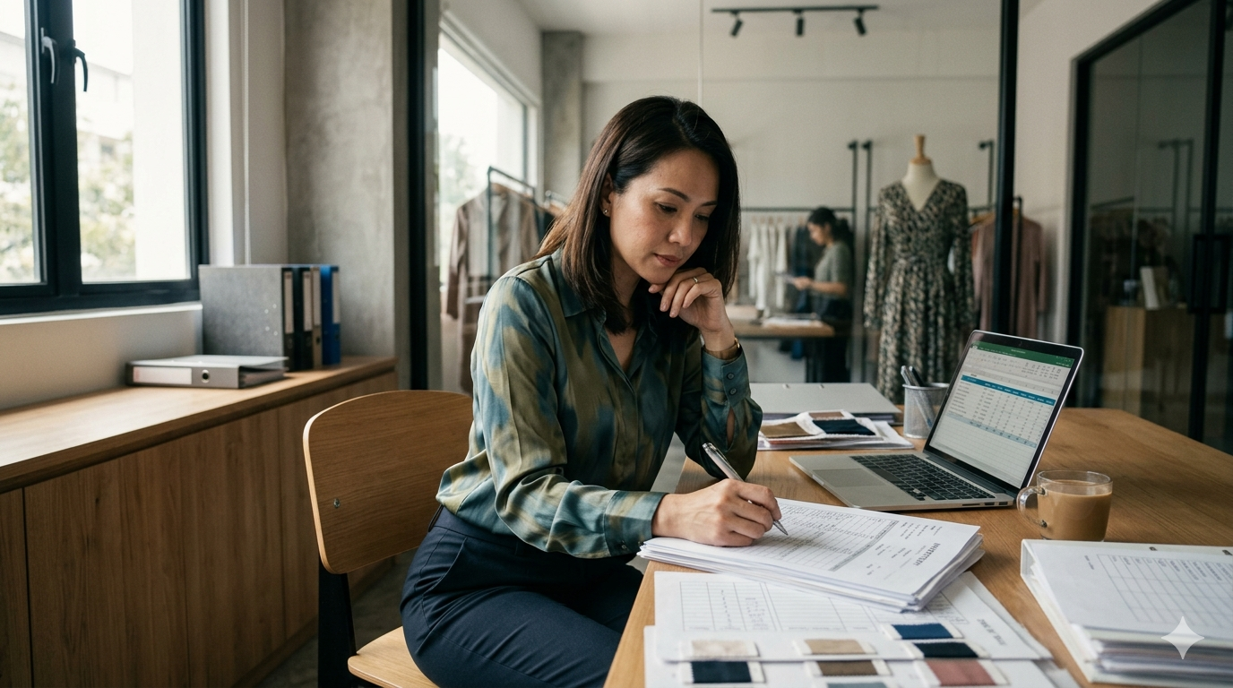 Brand owner reviewing consignment reports